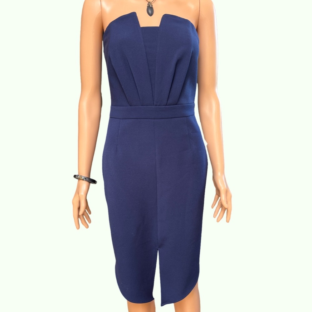 Adelyn Rae Midnight Blue Strapless Dress NWT Medium